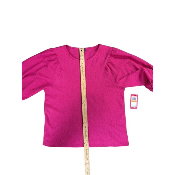 Vince Camuto Puff Sleeve Knit Top Women's Size Small Modern Pink 9121623 New! - Picture 10 of 16